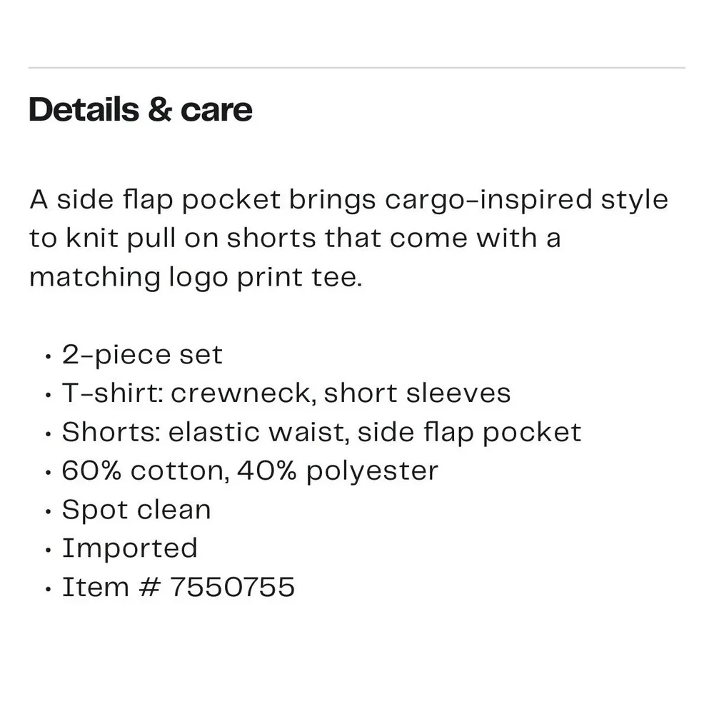 Nike Kids' T-Shirt Top  & Cargo Shorts Set Toddler 2T Boys Athletic Play Set New
